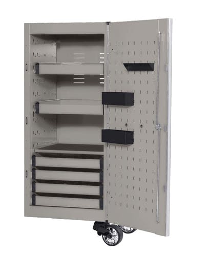 Epiq Series Right Side Locker Cabinet Arctic Silver